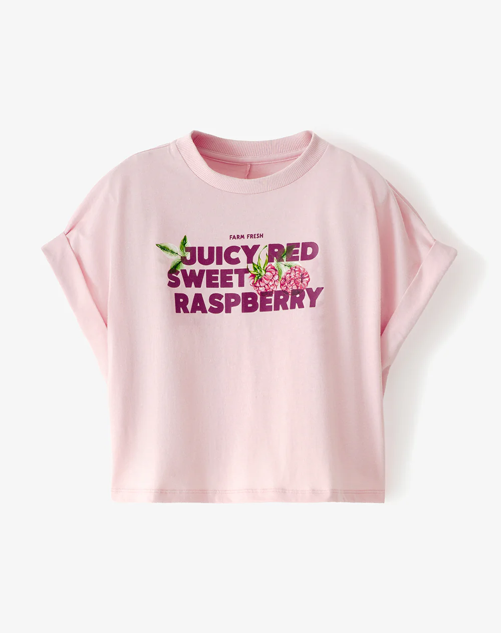 Camiseta regular algodón rosada niña - Image 5