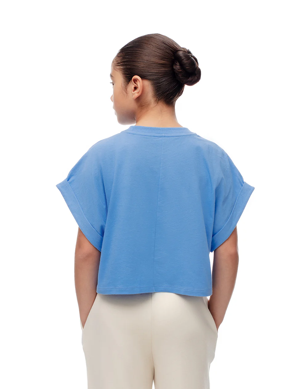 Camiseta regular algodón azul niña - Image 2
