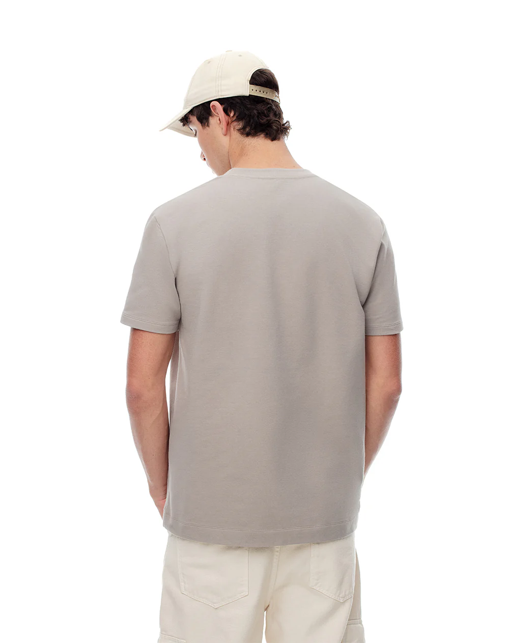 Camiseta oversize algodón café hombre - Image 2