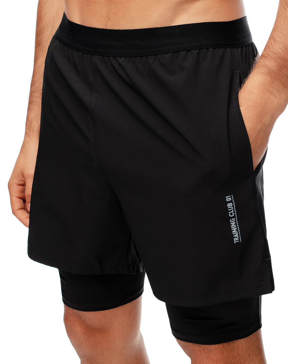 Pantaloneta deportiva ciclista interno negra hombre - Image 3
