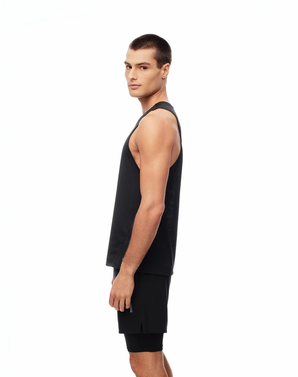 Pantaloneta deportiva ciclista interno negra hombre - Image 4