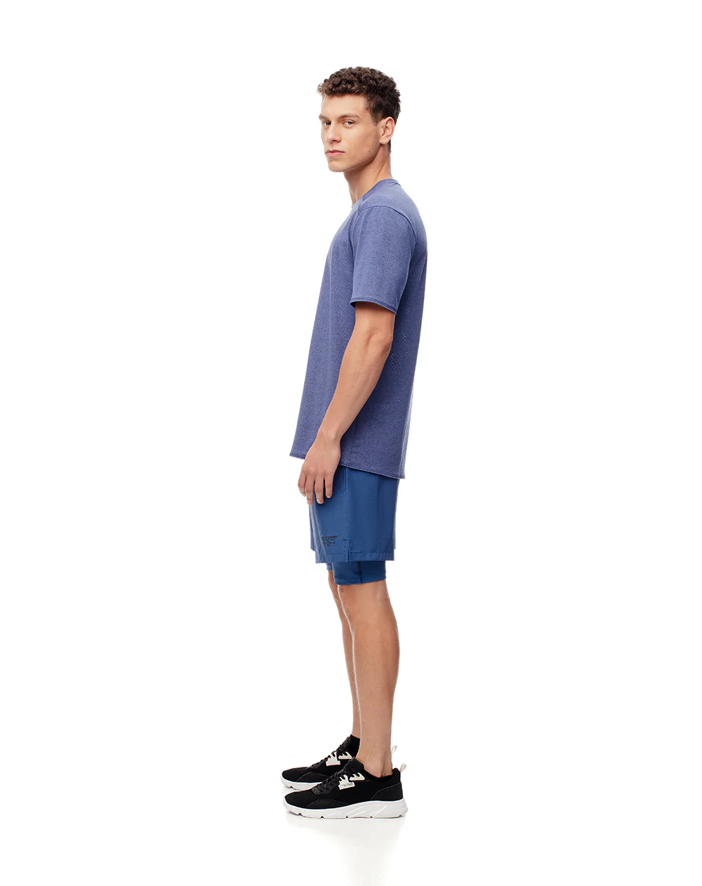 Pantaloneta deportiva ciclista interno azul hombre - Image 4