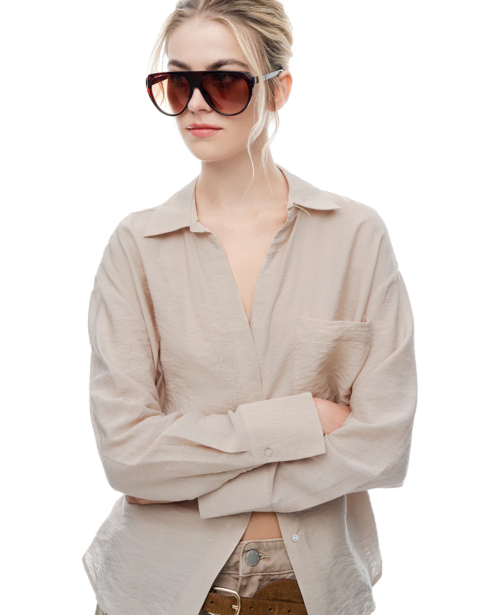 Camisa manga larga regular arena mujer - Image 3