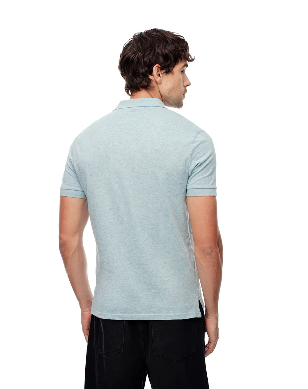 Polo slim algodón azul hombre - Image 2