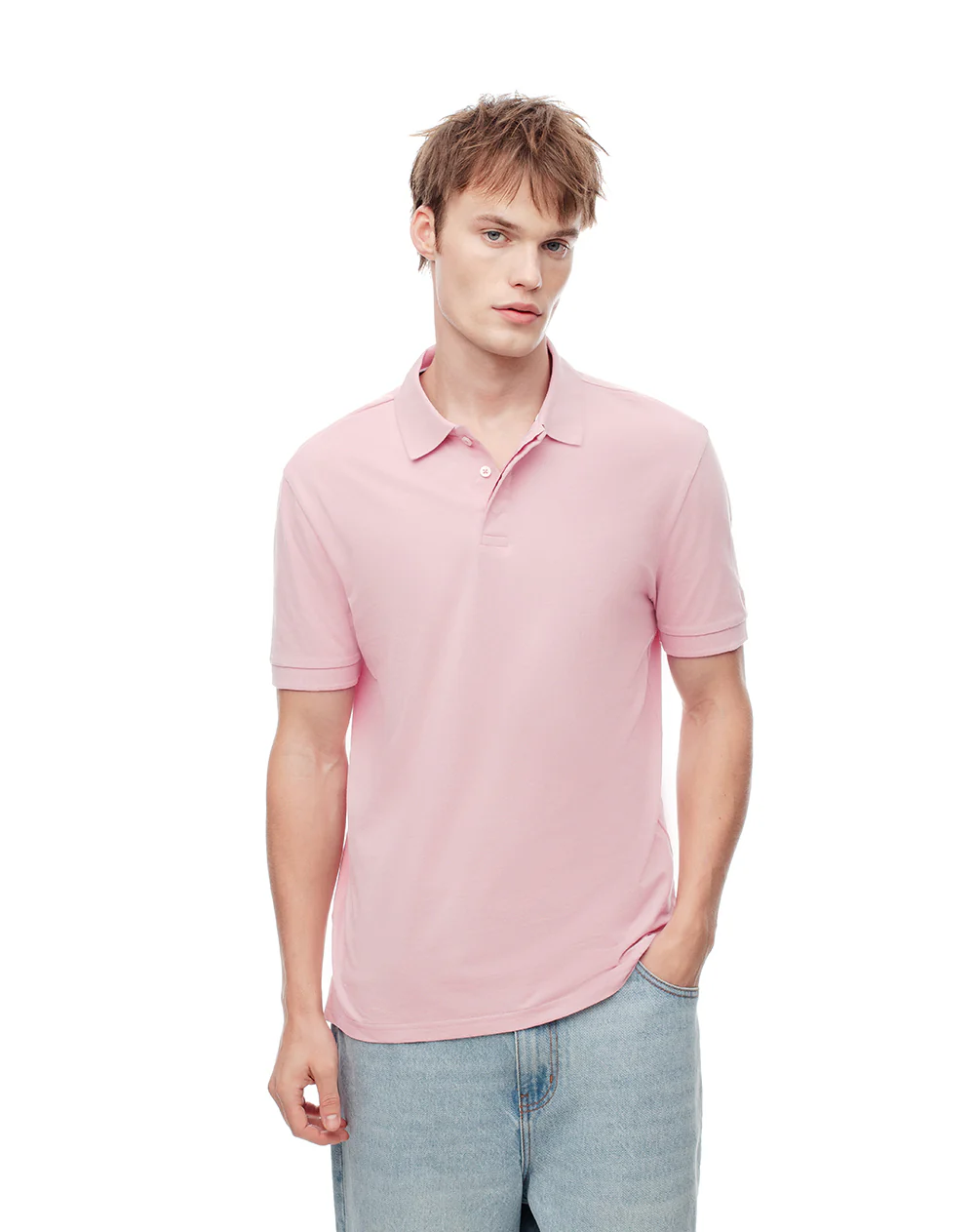 Polo slim palo de rosa hombre