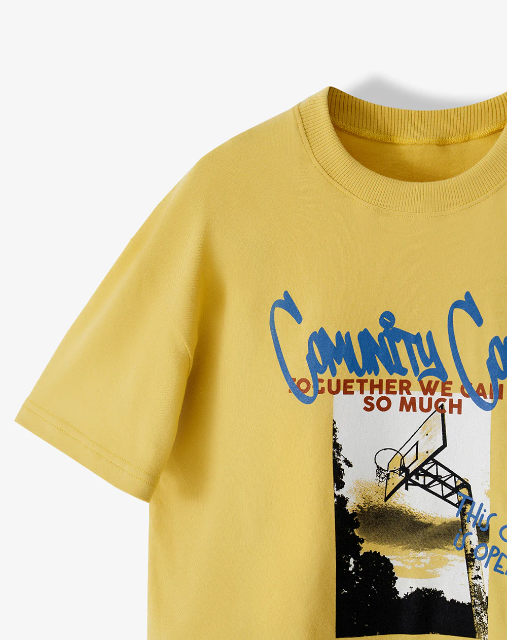 Camiseta regular manga corta amarilla niño - Image 2
