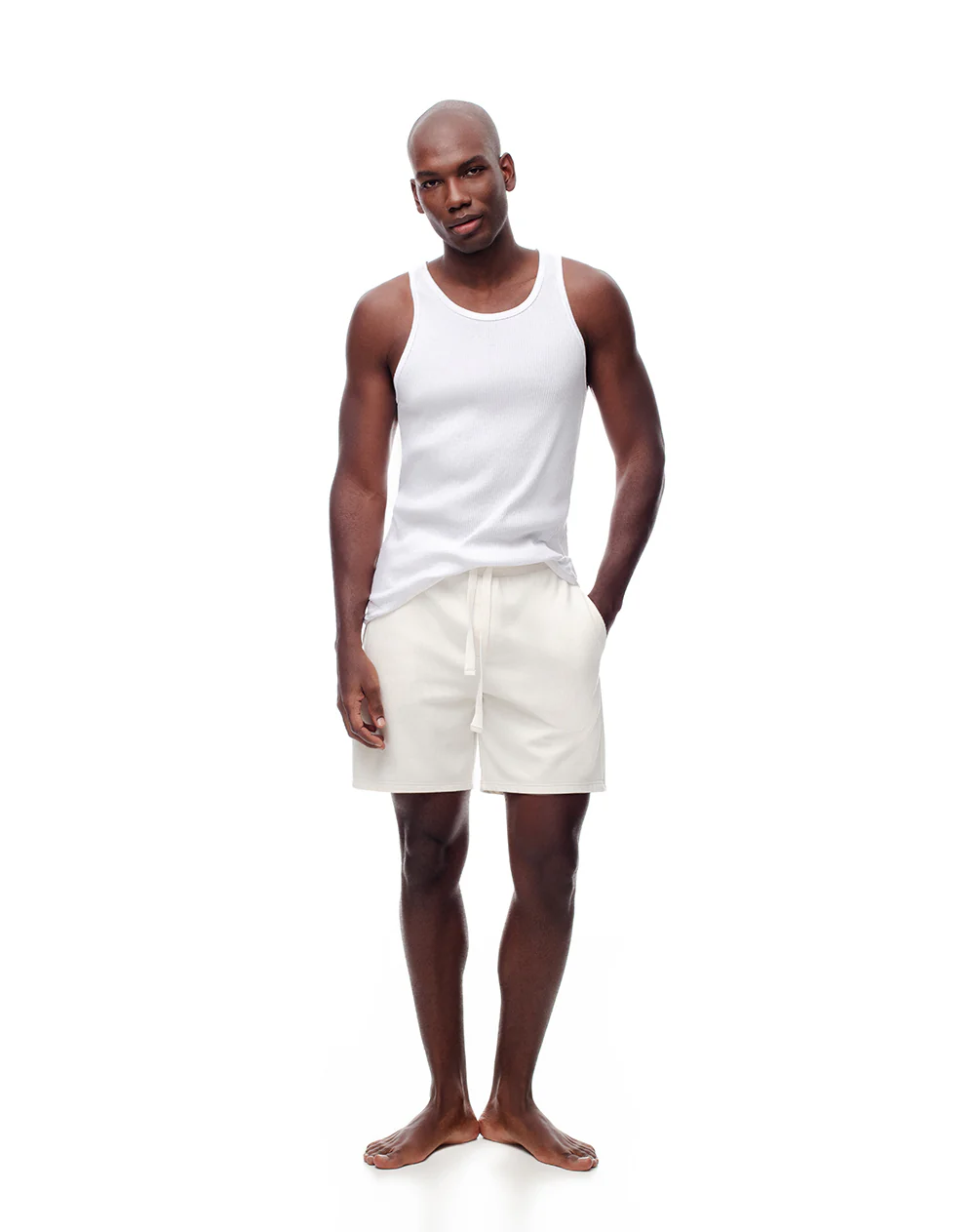 Camisilla slim rib algodón x2unds blanca hombre - Image 4