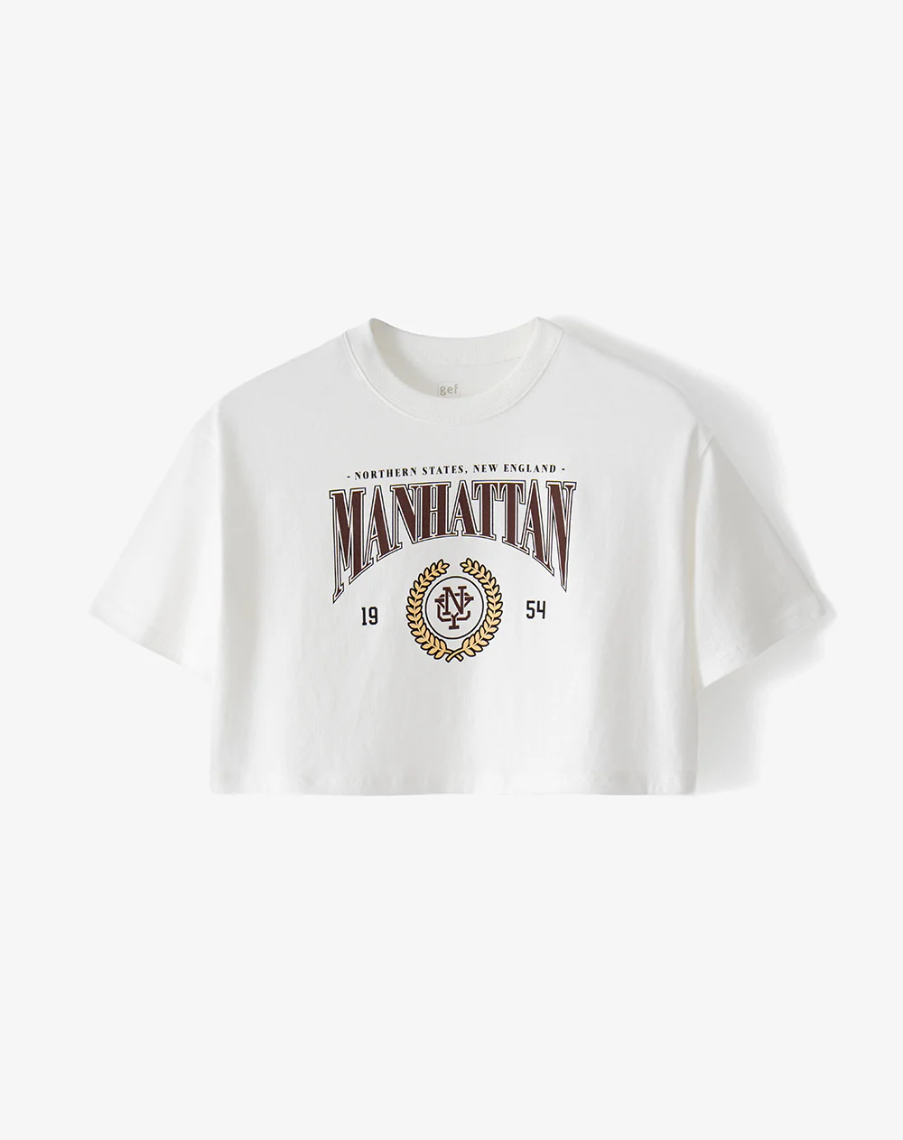 Camiseta crop regular algodón cruda estampada mujer - Image 5