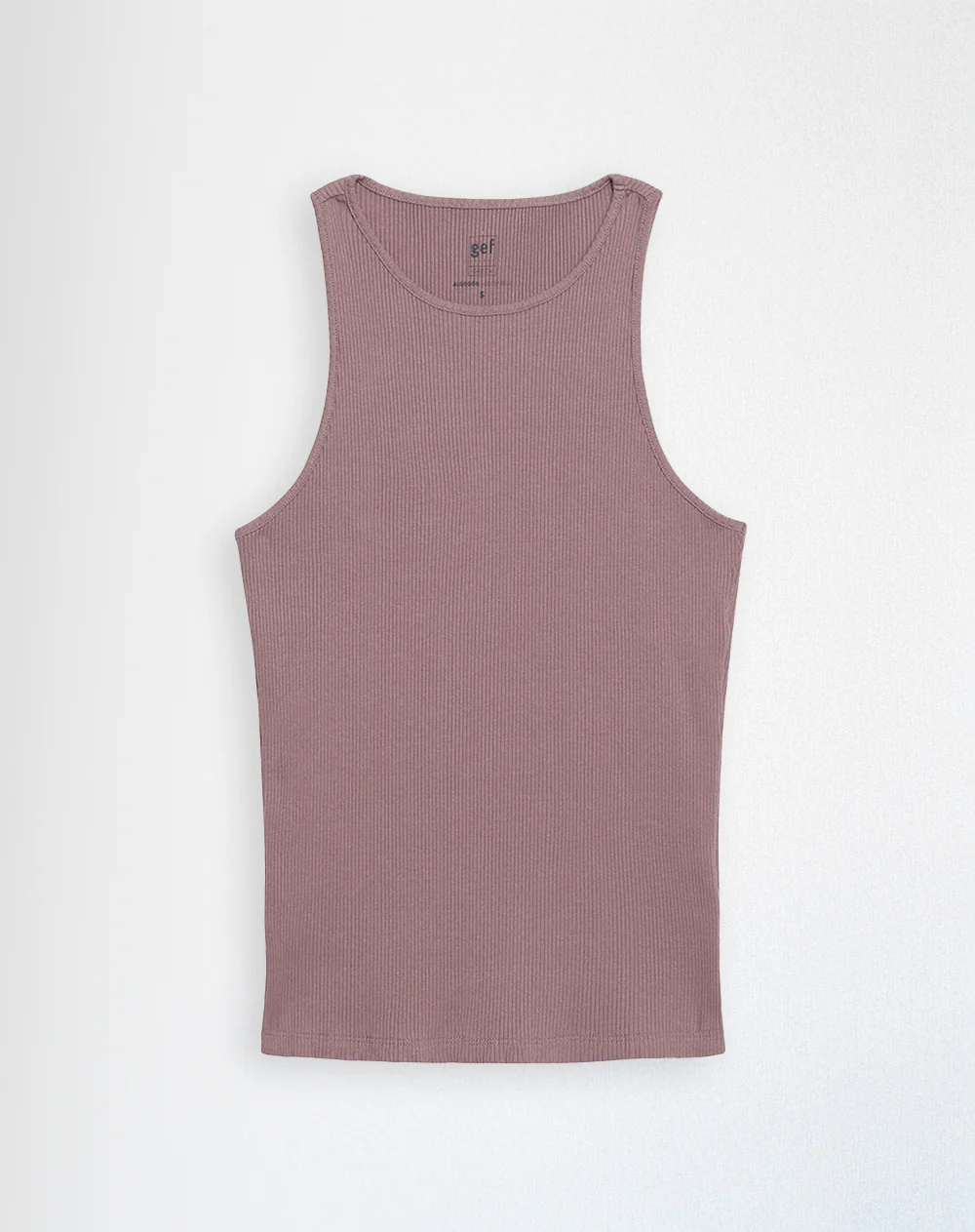 Camiseta esqueleto slim rib algodón malva mujer - Image 5