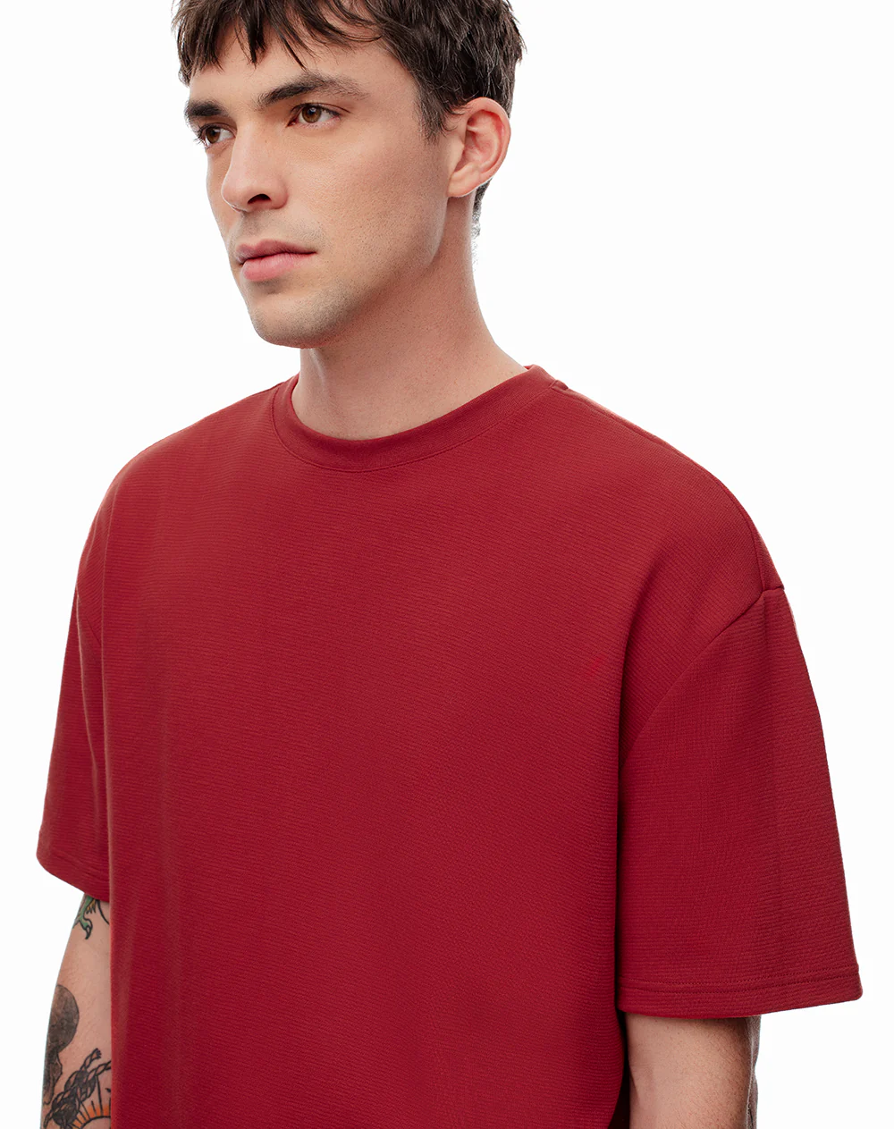 Camiseta regular roja hombre - Image 4
