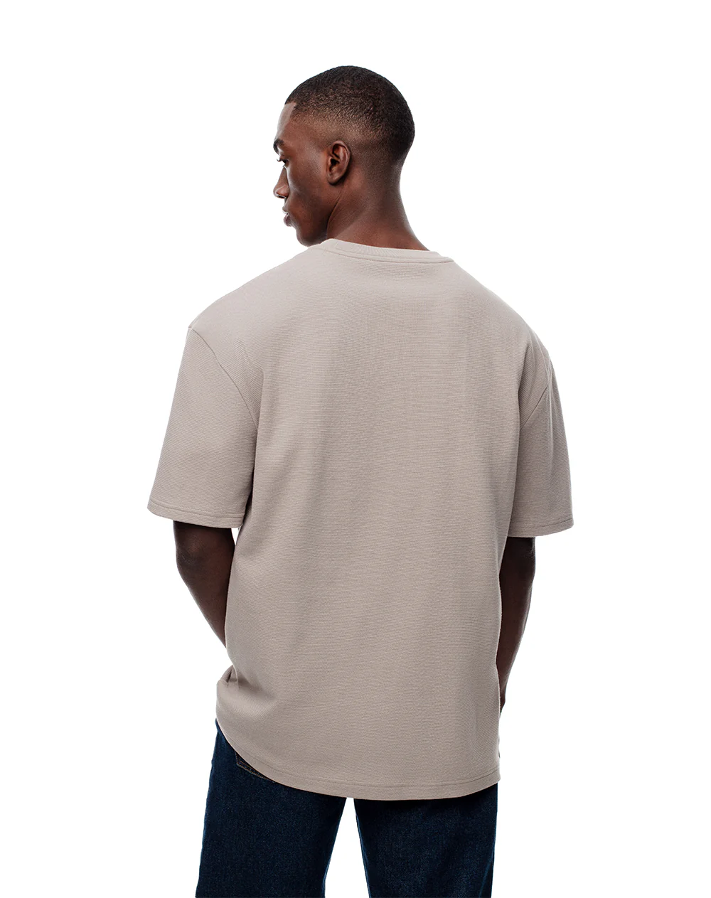 Camiseta regular taupe hombre - Image 2