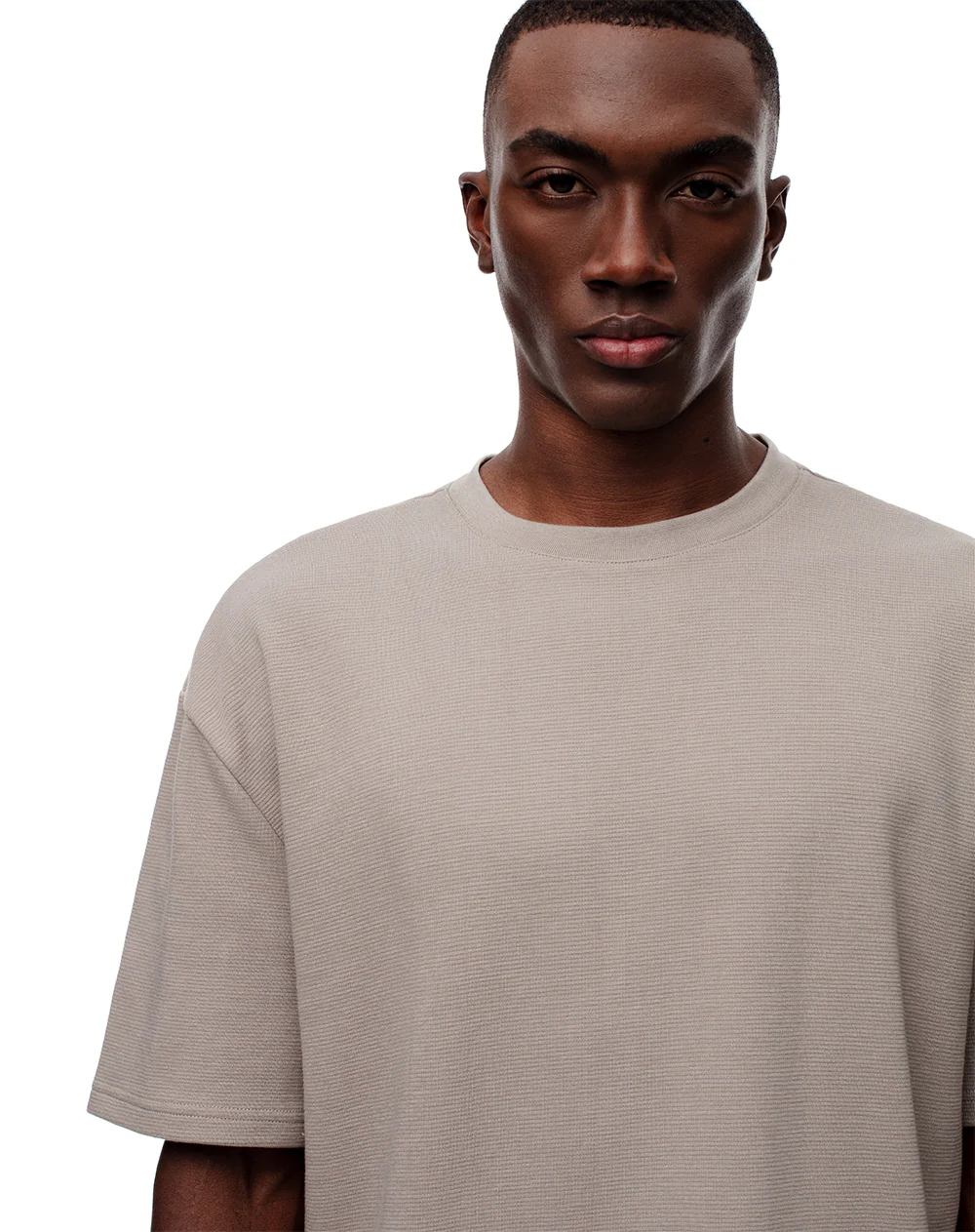 Camiseta regular taupe hombre - Image 5