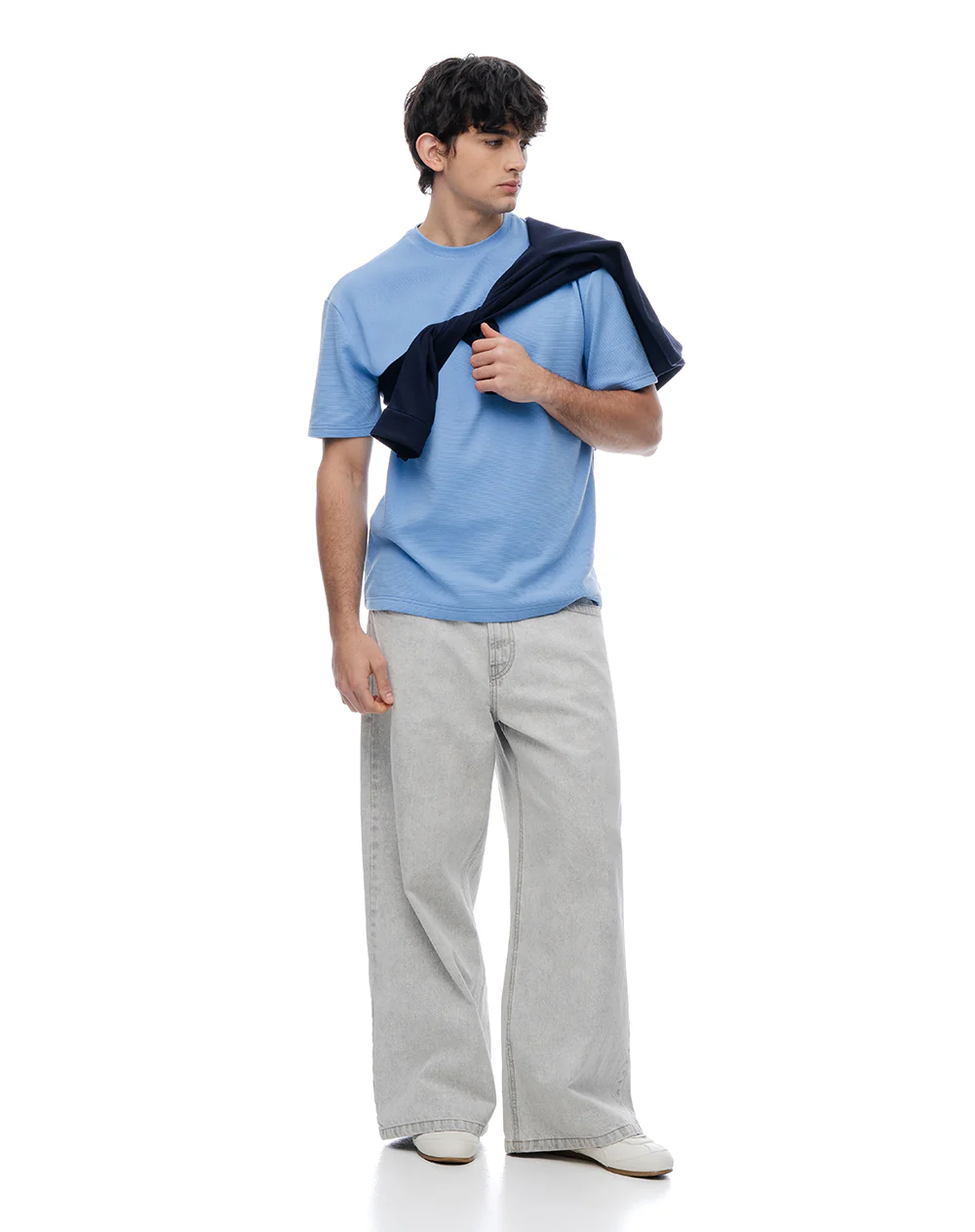 Camiseta regular manga corta azul hombre - Image 4