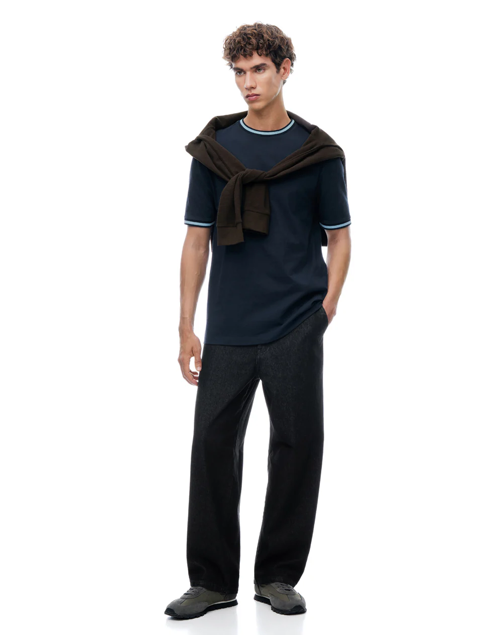 Camiseta regular manga corta azul hombre - Image 5