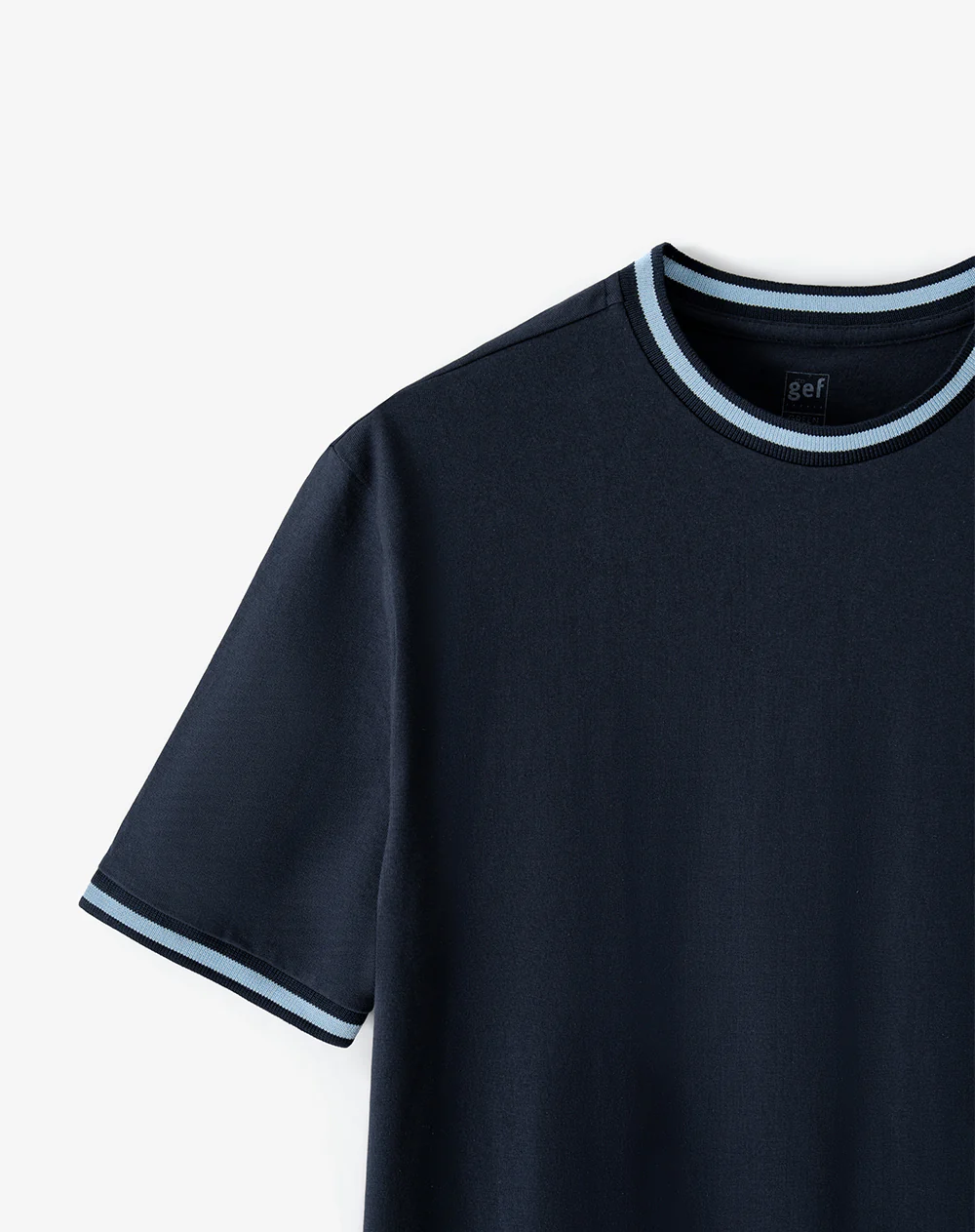 Camiseta regular manga corta azul hombre - Image 8