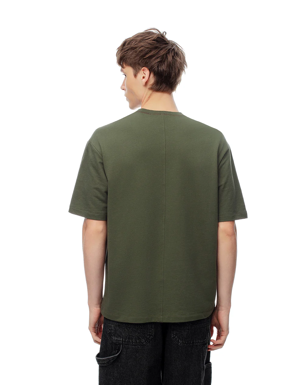 Camiseta regular algodón verde hombre - Image 2