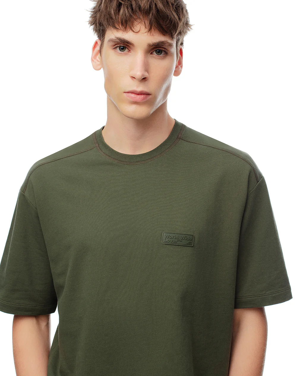 Camiseta regular algodón verde hombre - Image 3