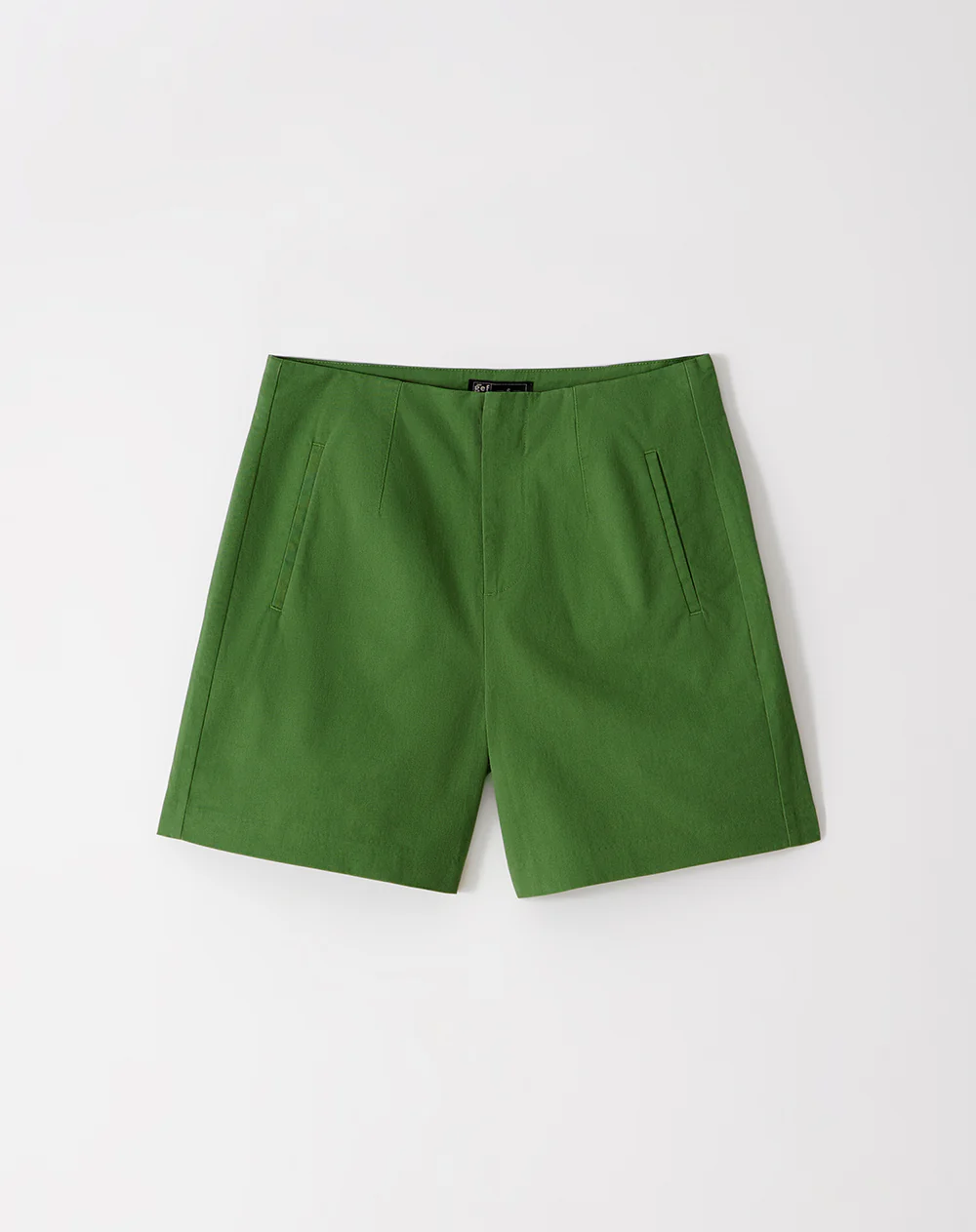Short tiro alto algodón verde mujer - Image 2