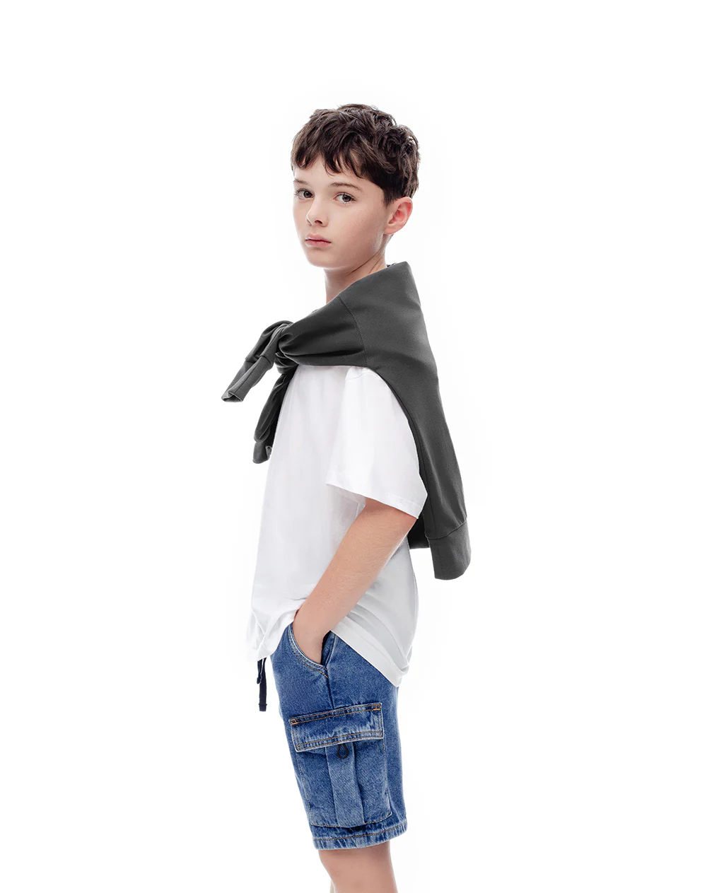 Bermuda denim regular índigo medio niño - Image 4