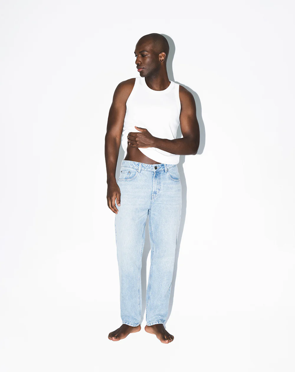 Jean tappered índigo claro hombre - Image 6