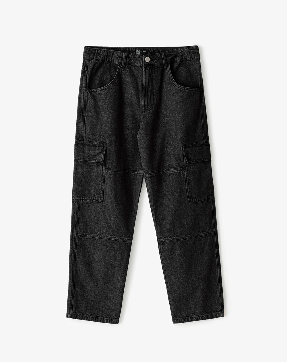 Jean cargo recto negro hombre - Image 7