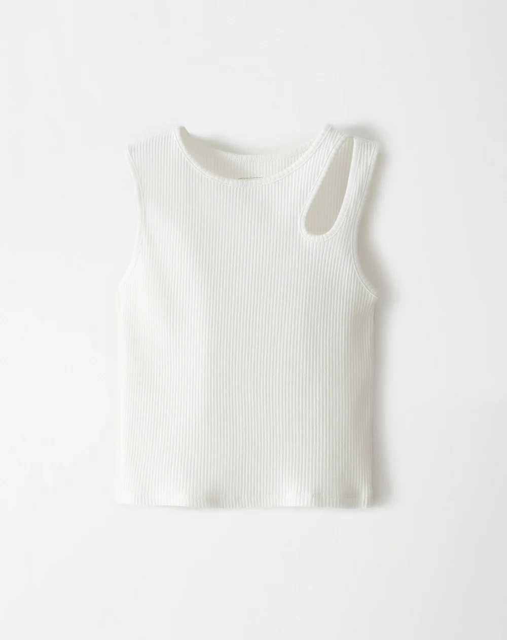 Camiseta esqueleto slim rib algodón blanca niña - Image 5