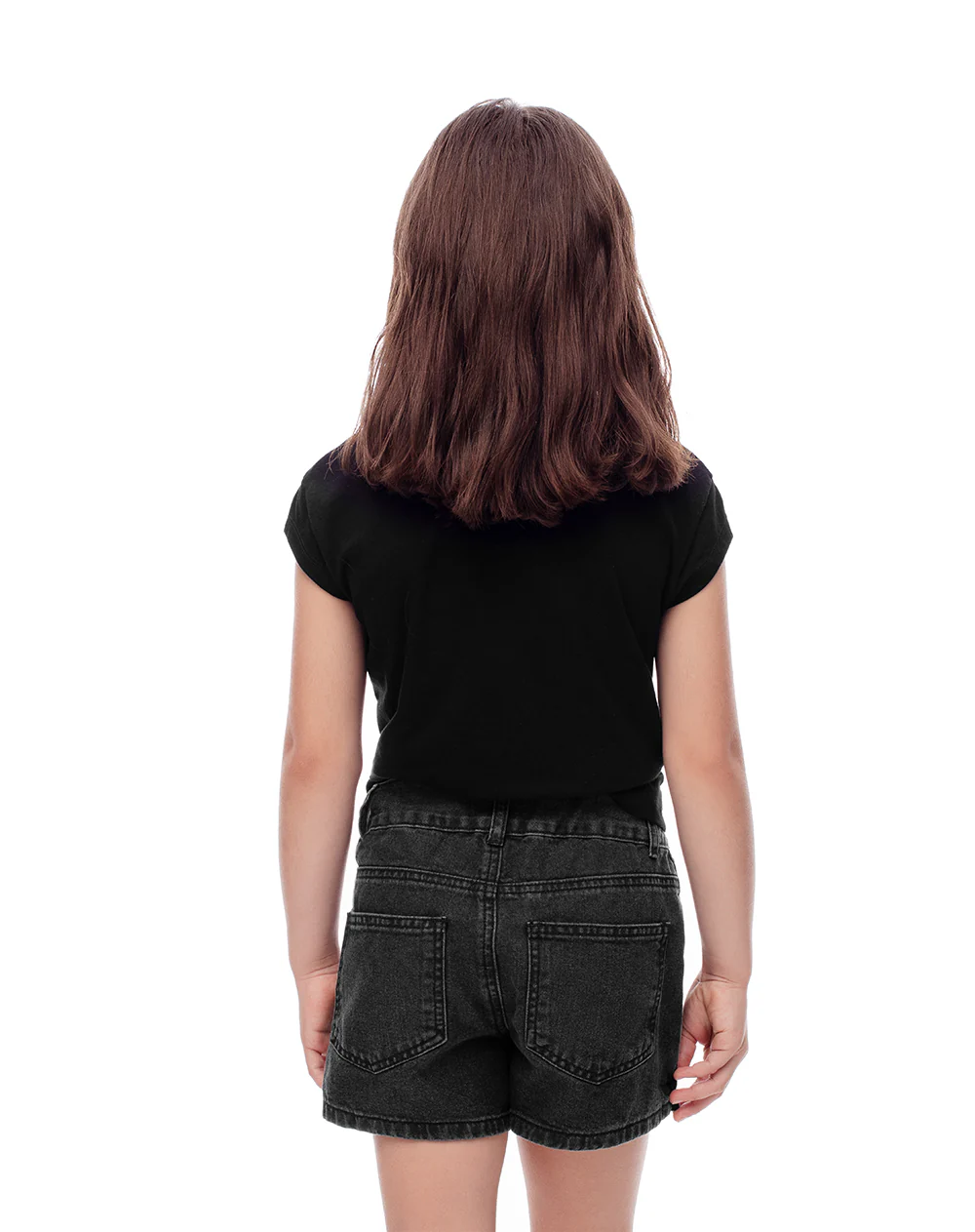 Falda short denim negra niña - Image 3