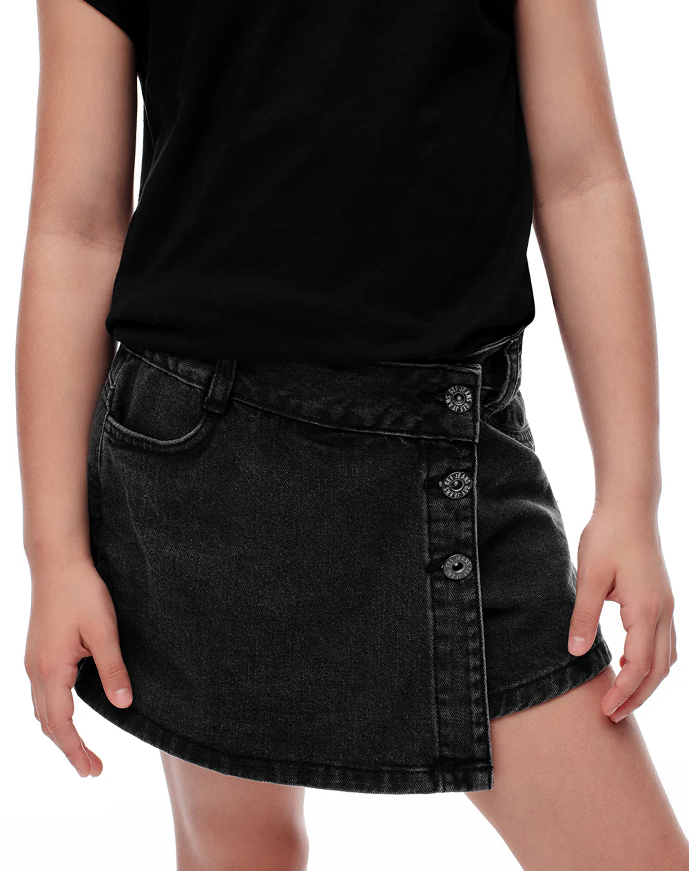 Falda short denim negra niña - Image 6