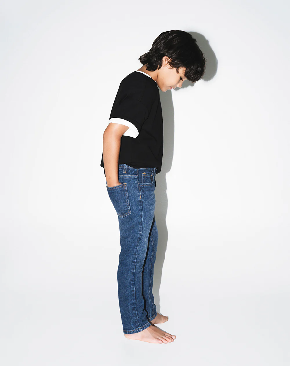 Jean recto índigo oscuro niño - Image 8