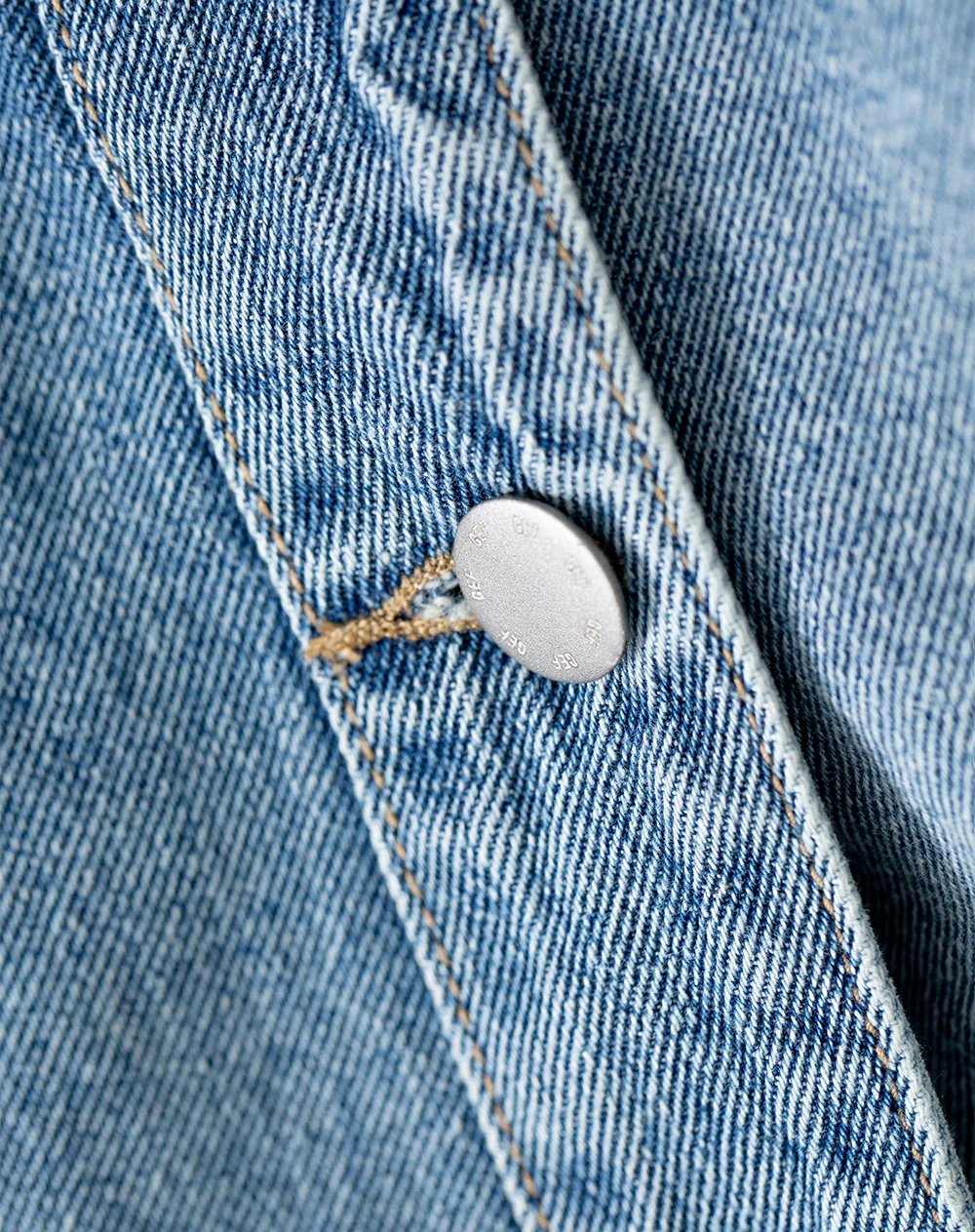 Falda short tiro alto denim índigo medio mujer - Image 7