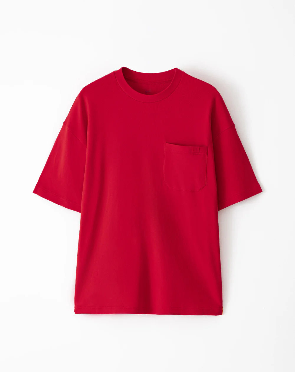 Camiseta oversize algodón roja hombre - Image 5