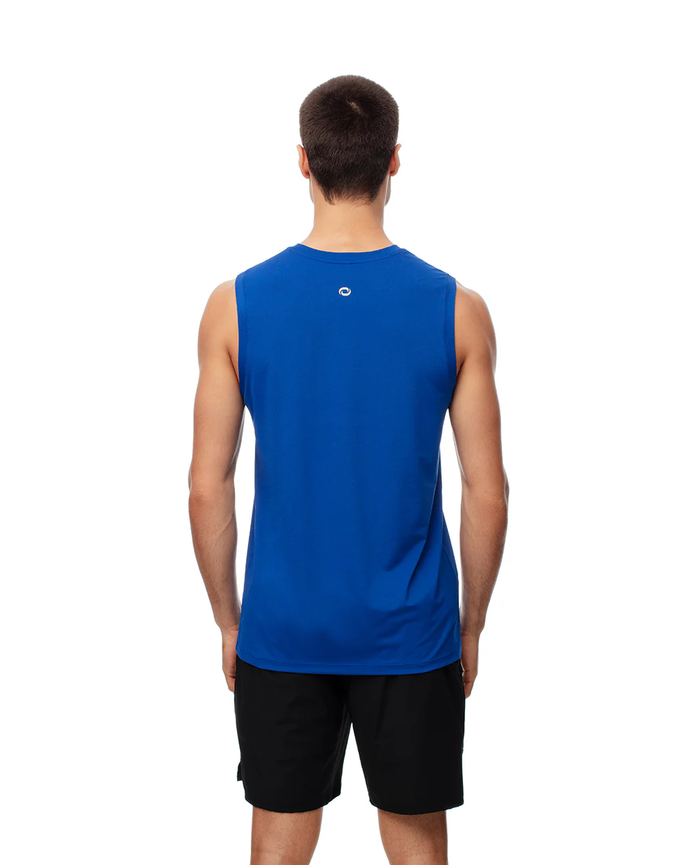 Camisilla deportiva antibacterial azul hombre - Image 2