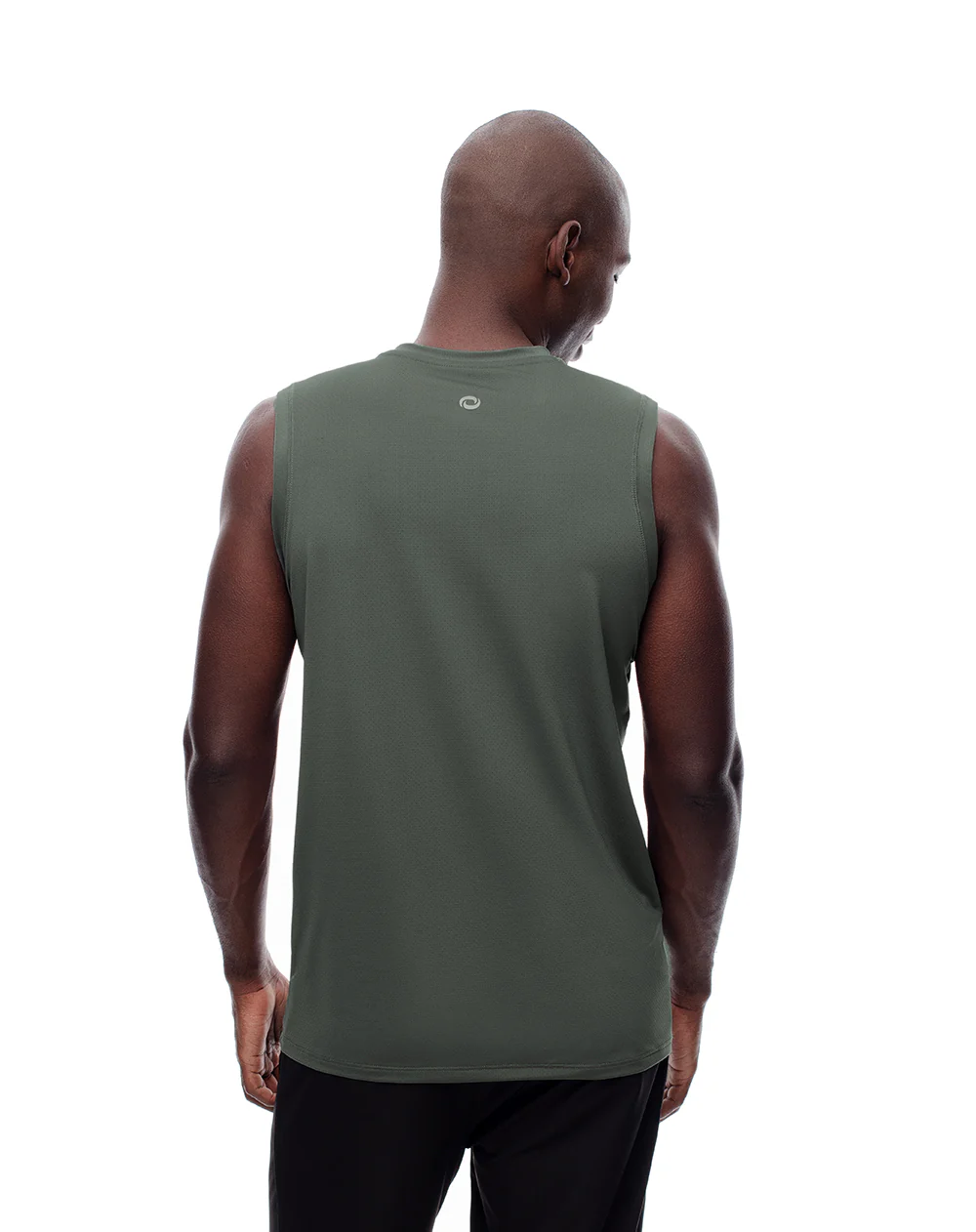 Camisilla deportiva antibacterial verde hombre - Image 2