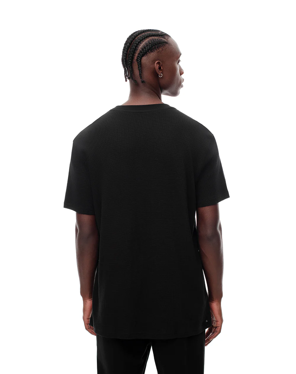 Camiseta oversize algodón negra hombre - Image 2