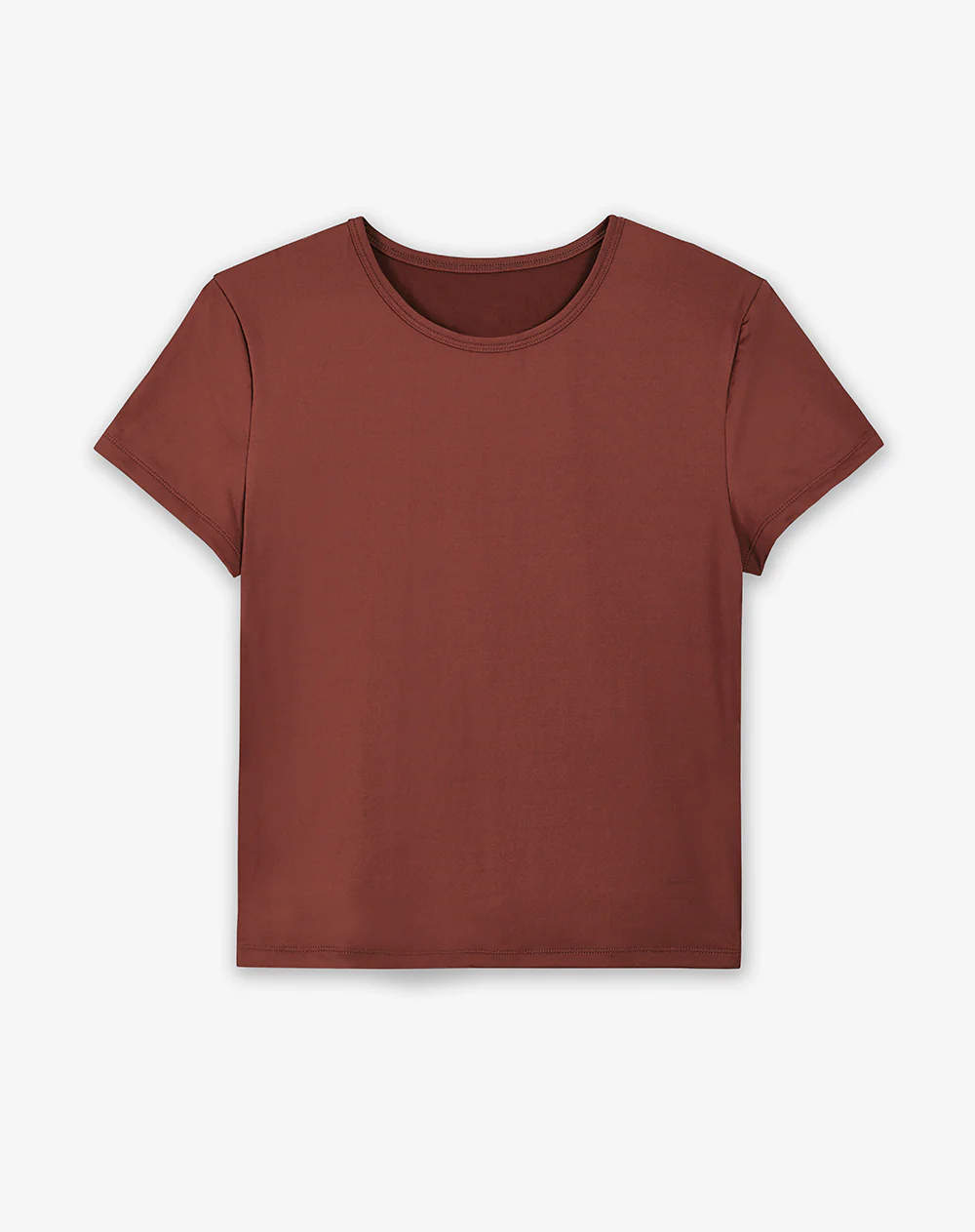 Camiseta deportiva secado rápido café mujer - Image 6