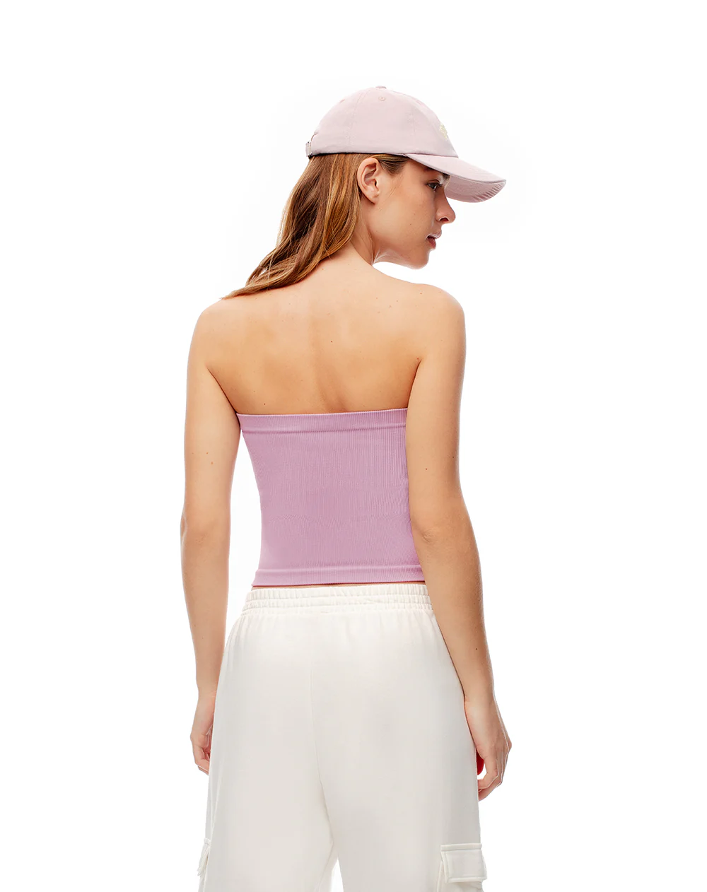 Crop top slim strapless seamless lila mujer - Image 2