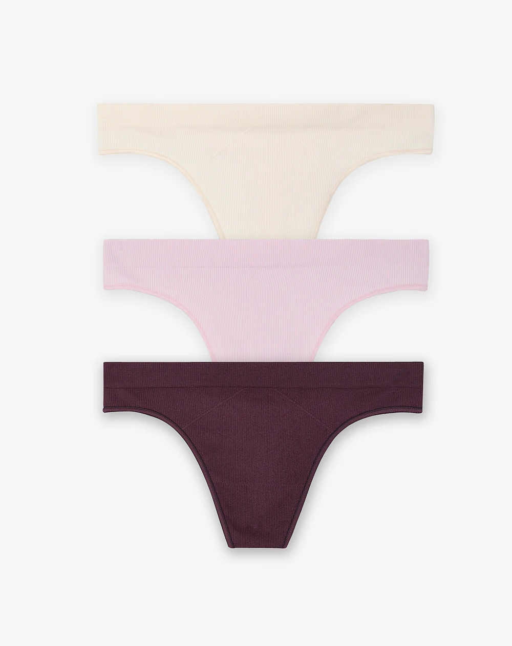 Panty tipo tanga seamless tiro medio x3unds surtido mujer