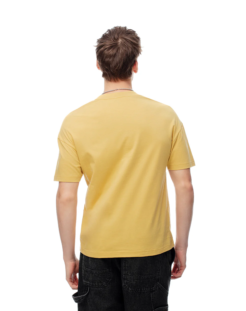 Camiseta regular algodón amarilla hombre - Image 2