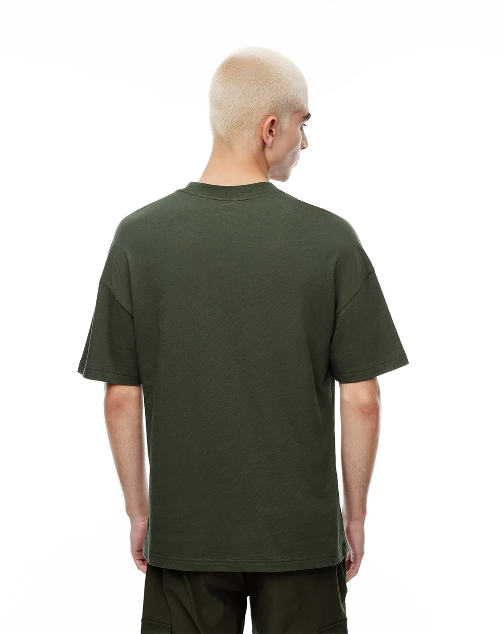 Camiseta regular algodón verde hombre - Image 2
