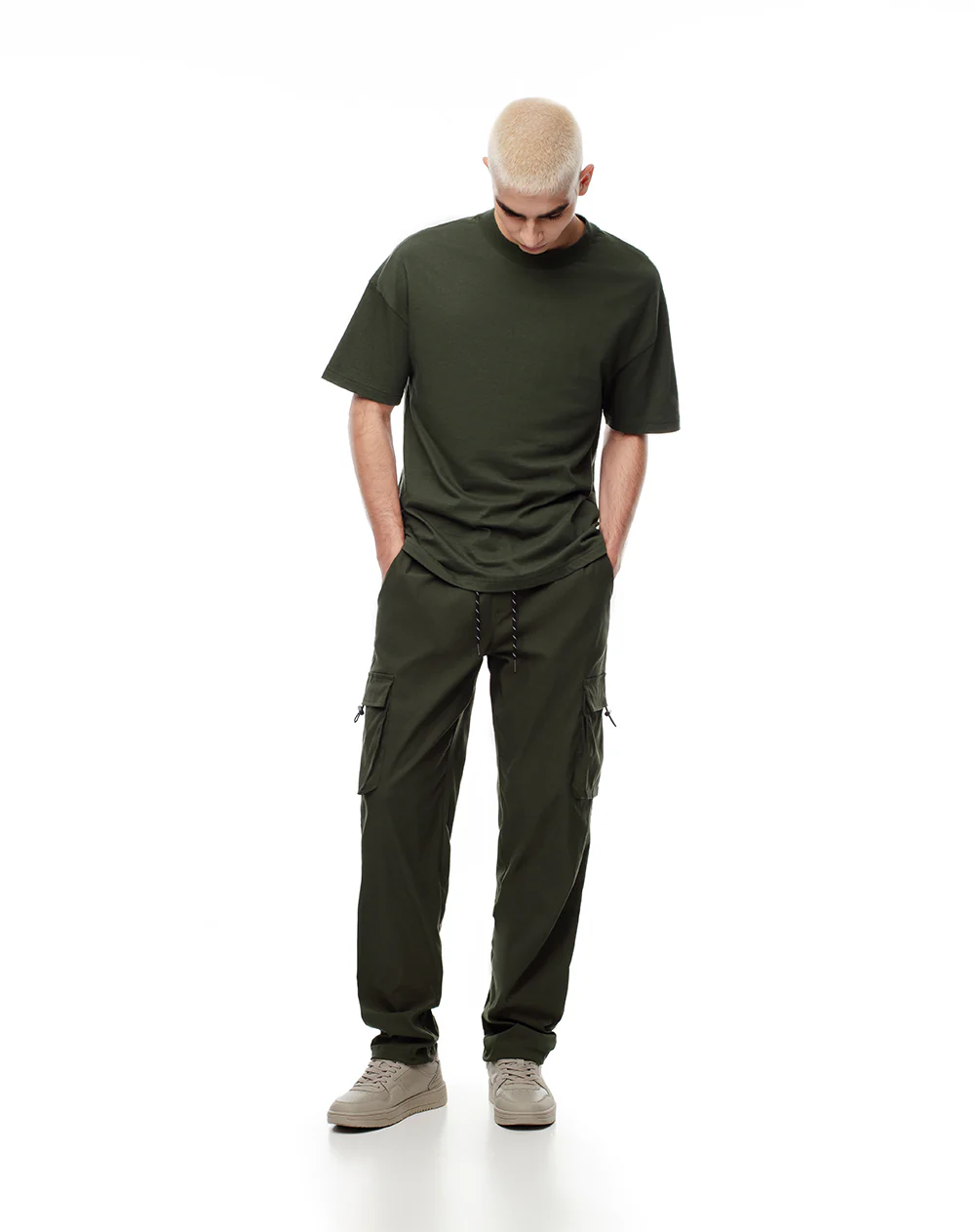 Camiseta regular algodón verde hombre - Image 4