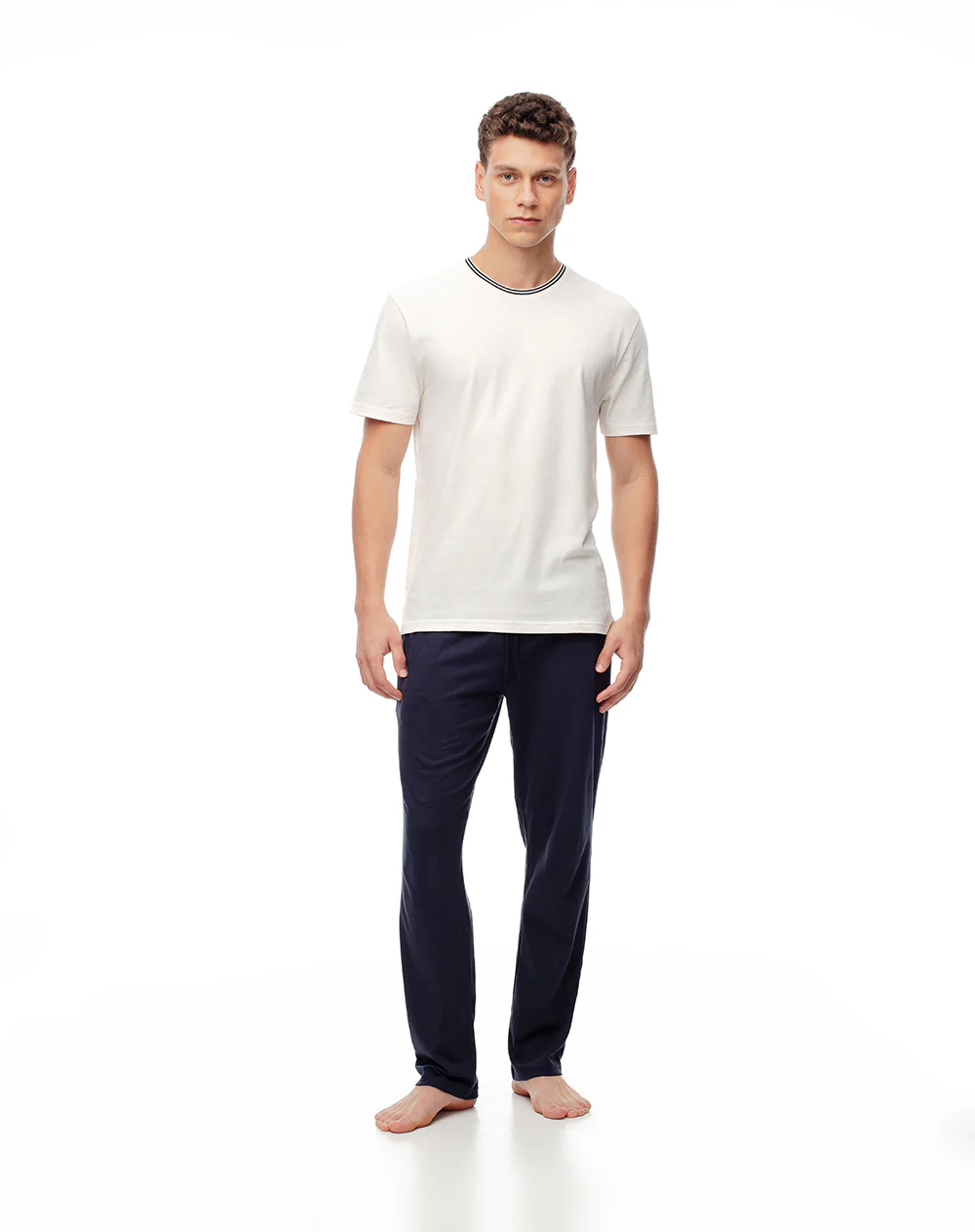 Camiseta + pantalón de pijama algodón surtida hombre