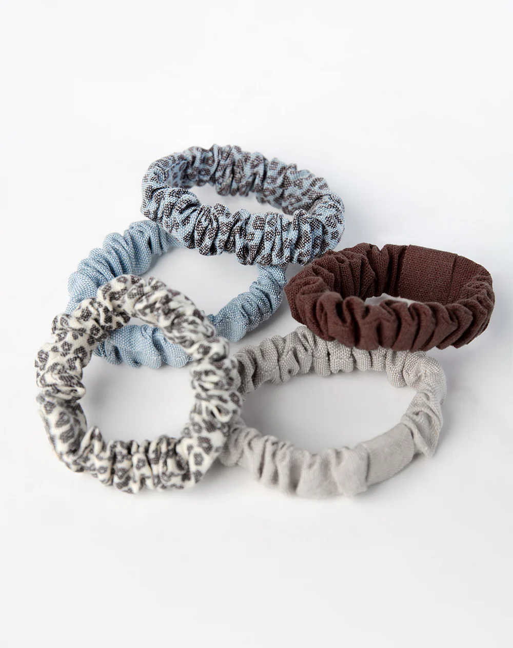 Scrunchies para el cabello x5unds surtidos niña