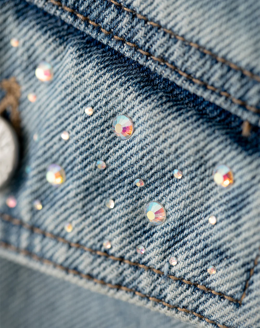 Chaleco oversize denim índigo medio niña - Image 4