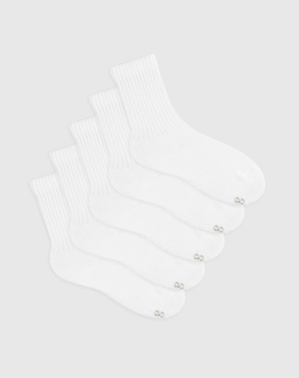 Medias niño largas algodón pack x5 blancas