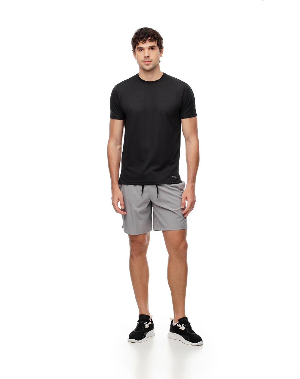 Pantaloneta deportiva secado rápido gris hombre - Image 5