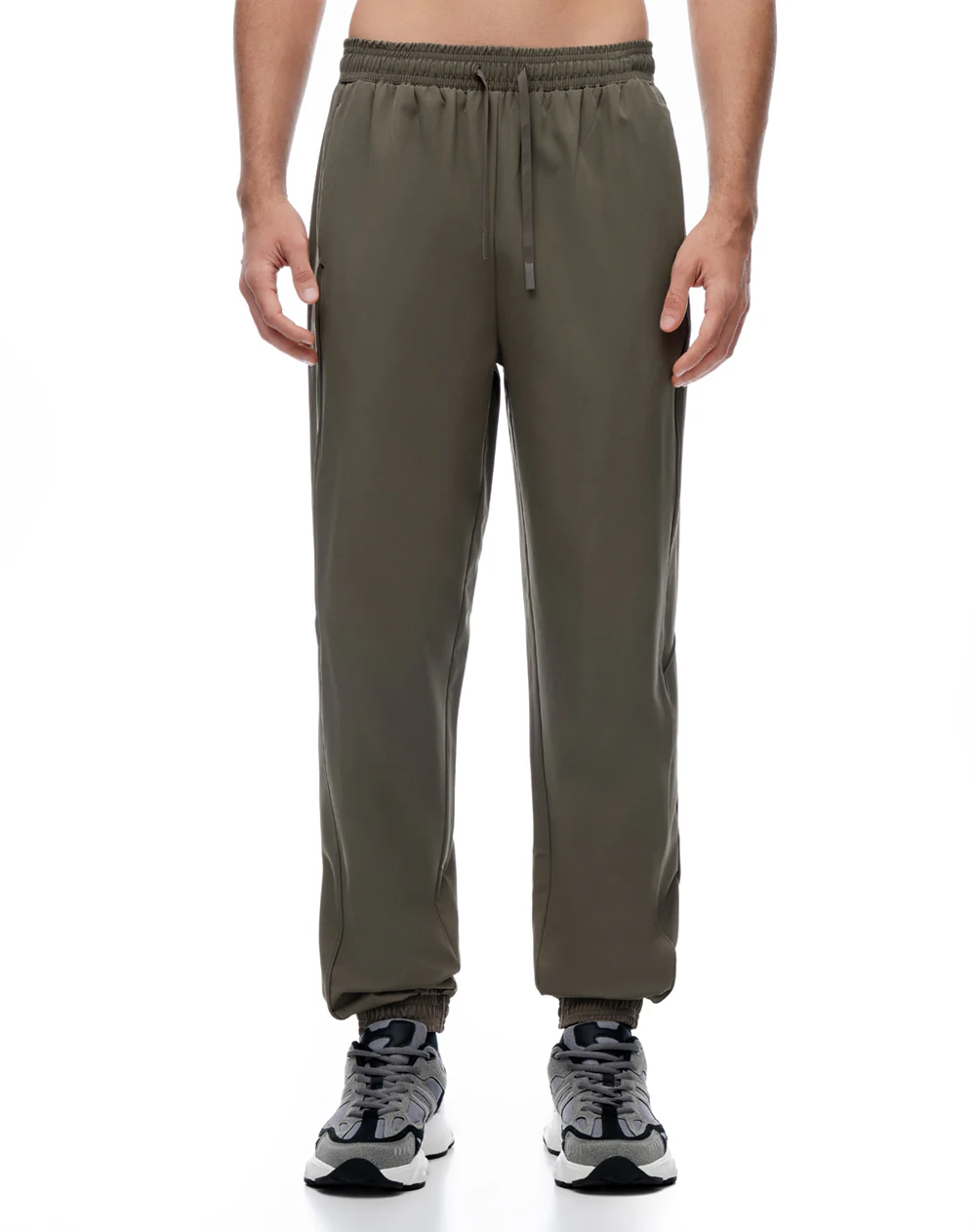 Jogger regular tiro medio café hombre - Image 3