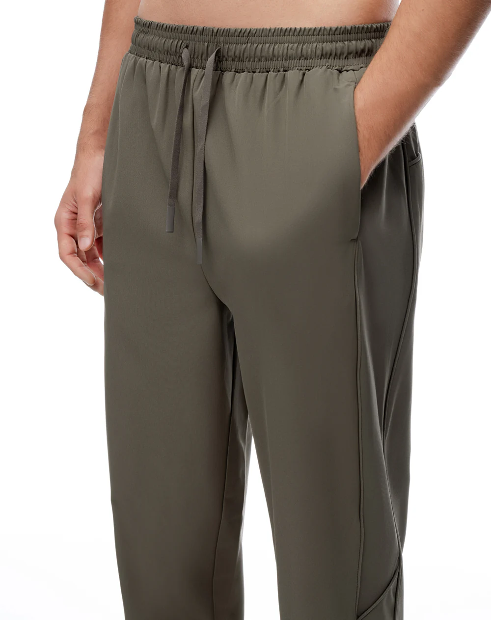 Jogger regular tiro medio café hombre - Image 6