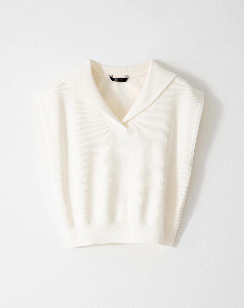 Chaleco oversize tejido nlanco mujer - Image 5