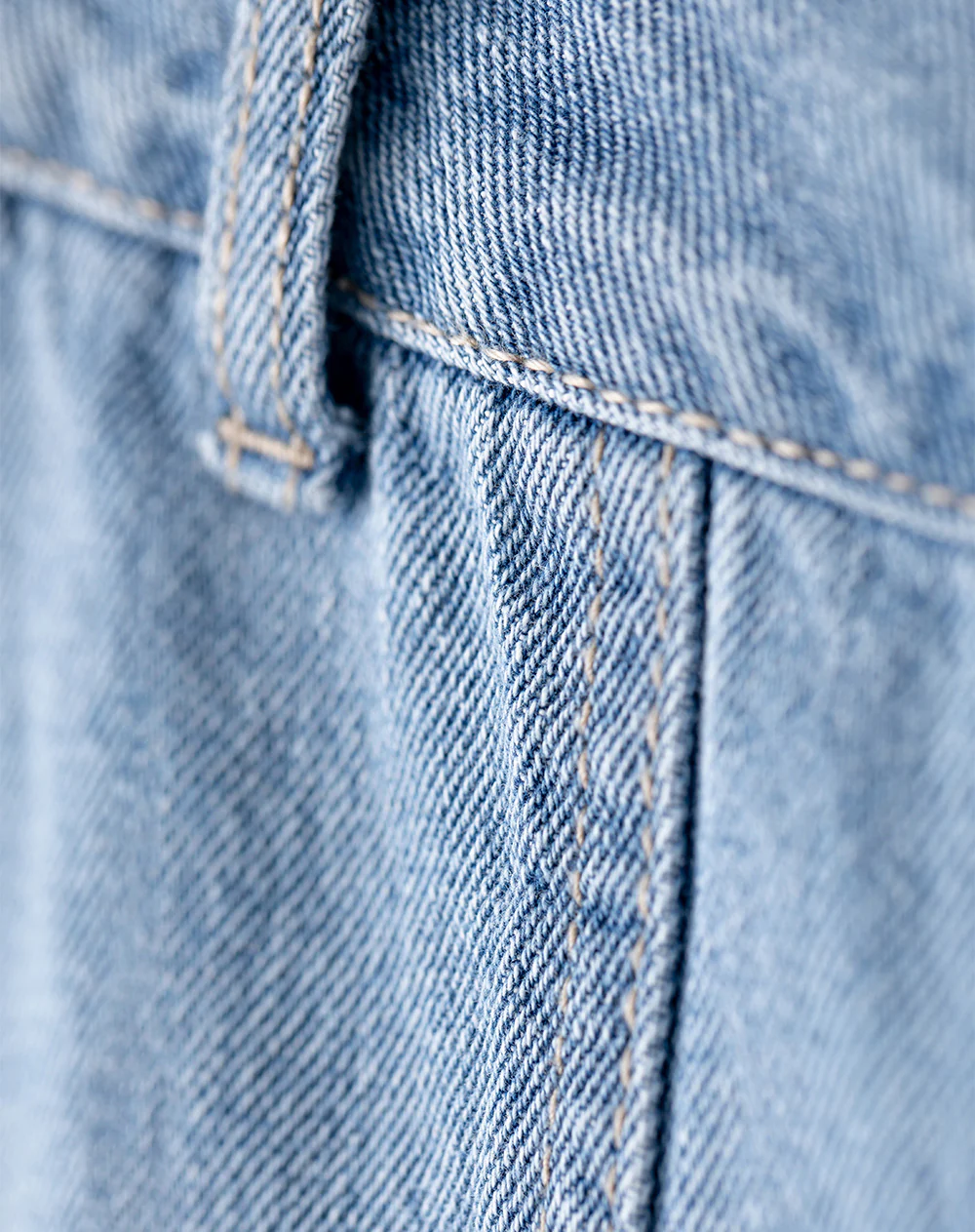 Short tiro alto denim índigo medio mujer - Image 8
