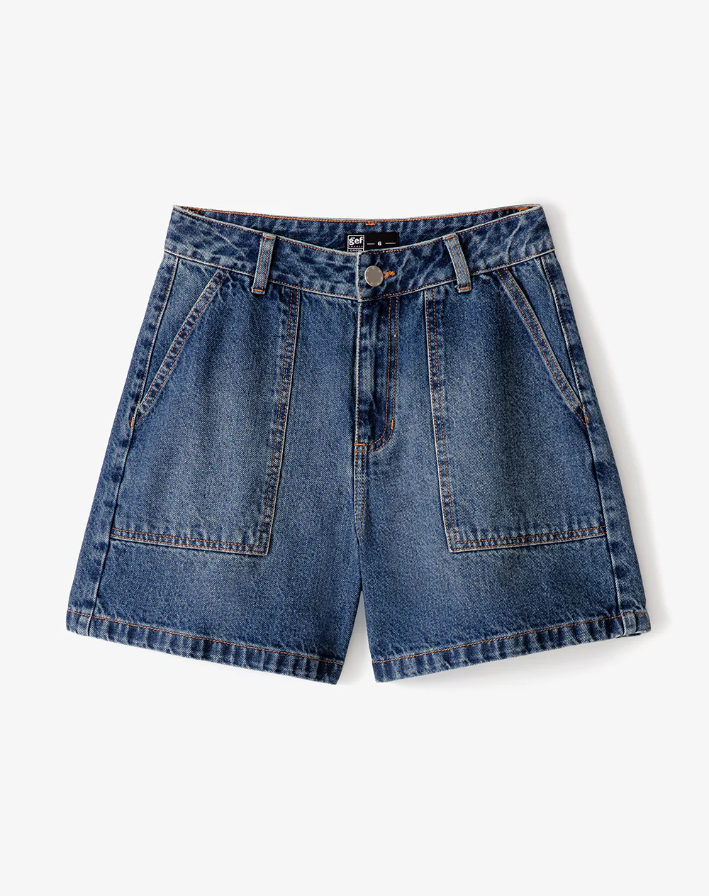Short tiro alto denim índigo oscuro mujer - Image 7